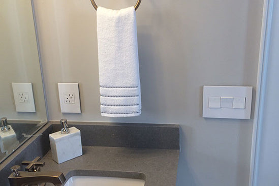 Legrand AWP3GWHW4 | Adorne Collection | Gloss White-on-White 3-Gang Wall Plate