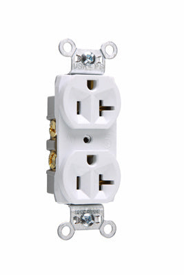 Legrand CR20W | Pass and Seymour | Commercial Spec Grade Receptacle, Side Wire, 20A, 125V, White