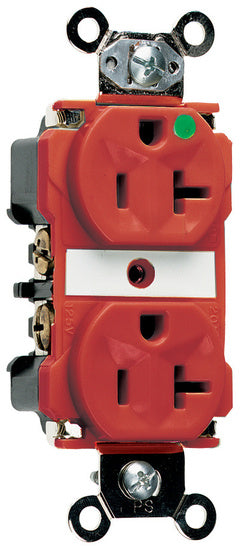 Legrand 8300-RED | Pass and Seymour | Extra Heavy-Duty Hospital Grade Receptacles, Back & Side Wire, 20A, 125V, Red