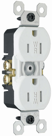 Legrand 3232-TRWRW | Pass and Seymour | 15A/125V Weather-Resistant Duplex Receptacle, White
