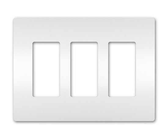 Legrand RWP263W | Radiant Collection | Radiant Three-Gang Screwless Wall Plate, White