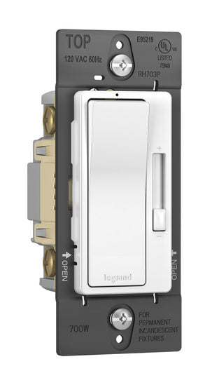 Legrand RH703PW | Radiant Collection | Radiant Incandescent Pole/3-Way Dimmer, White