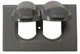 Legrand CA8-GH | Pass and Seymour | Cast Weatherproof Cover Duplex Receptacle Horizontal, Gray