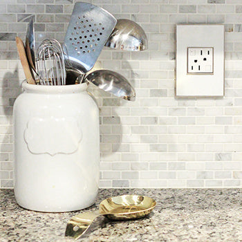 Legrand AGFTR2152W4 | Adorne Collection | Adorne 15A Tamper-Resistant Self-Test GFCI Outlet, White