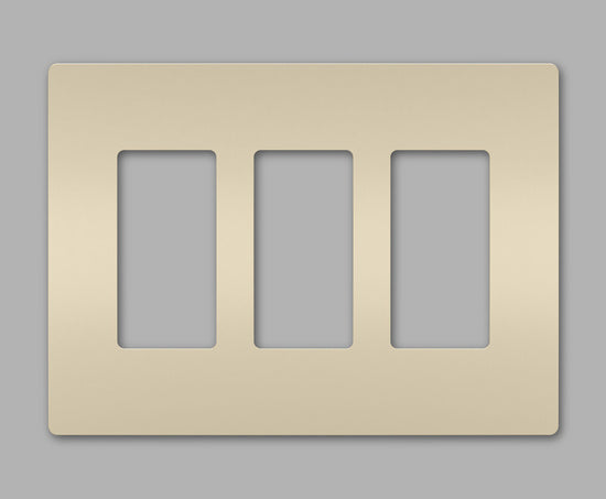 Legrand RWP263LA | Radiant Collection | Radiant Three-Gang Screwless Wall Plate, Light Almond