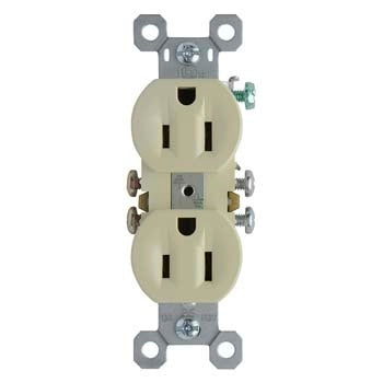 Legrand 3232-I | Pass and Seymour | 15A/125V TradeMaster Duplex Receptacle, Ivory