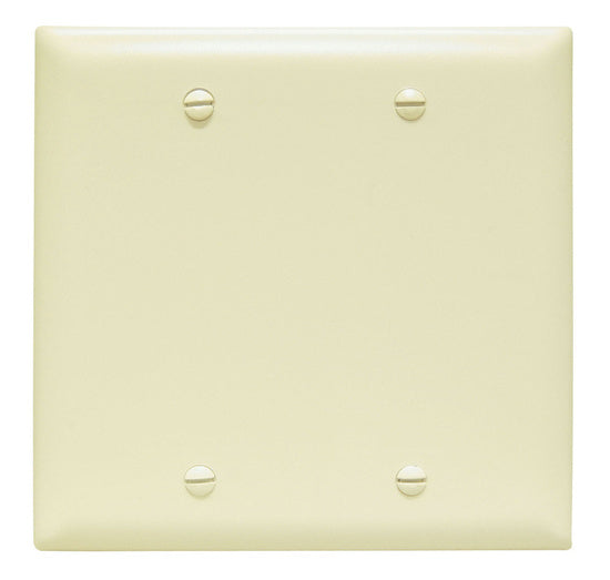 Legrand TP23I | Pass and Seymour | Blank Plates - Box Mounted, Two Gang, Ivory