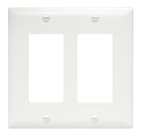 Legrand TP262W | Pass and Seymour | Decorator Openings, Two Gang, White