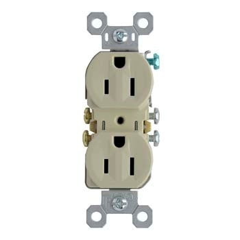 Legrand 3232-TRI | Pass and Seymour | 15A/125V TradeMaster Tamper-Resistant Duplex Receptacle, Ivory