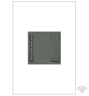 Legrand ADTPRIWHCM1 | Adorne Collection | Adorne sofTap Wi-Fi Ready Scene Controller, Magnesium