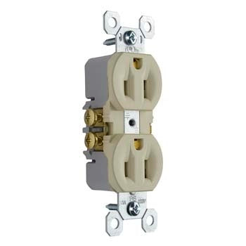 Legrand 3232-I | Pass and Seymour | 15A/125V TradeMaster Duplex Receptacle, Ivory