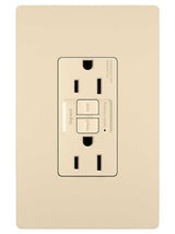Legrand 1597-TRI | Radiant Collection | Radiant Spec-Grade 15A Tamper-Resistant Self-Test GFCI Receptacle, Ivory