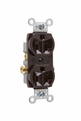 Legrand CR20 | Pass and Seymour | Commercial Spec Grade Receptacle, Side Wire, 20A, 125V, Brown