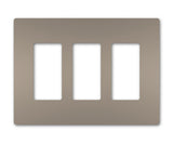 Legrand RWP263NI | Radiant Collection | Radiant Three-Gang Screwless Wall Plate, Nickel