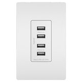 Legrand TM8USB4WCC6 | Radiant Collection | Radiant Quad USB Charger, White