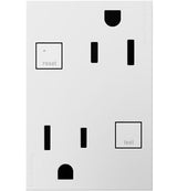 Legrand AGFTR2153W4 | Adorne Collection | Adorne 15A Tamper-Resistant Self-Test GFCI Outlet - Plus-Size, White
