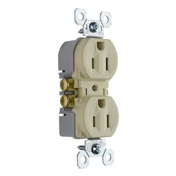 Legrand 3232-TRI | Pass and Seymour | 15A/125V TradeMaster Tamper-Resistant Duplex Receptacle, Ivory