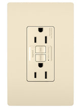 Legrand 1597-TRLA | Radiant Collection | Radiant Spec-Grade 15A Tamper-Resistant Self-Test GFCI Receptacle, Light Almond