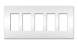 Legrand RWP265W | Radiant Collection | Radiant Five-Gang Screwless Wall Plate, White