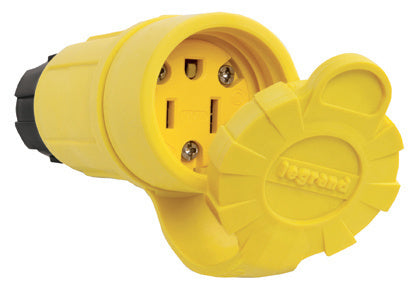 Legrand 15W47 | Pass and Seymour | 15A, 125V Watertight Connector, Yellow
