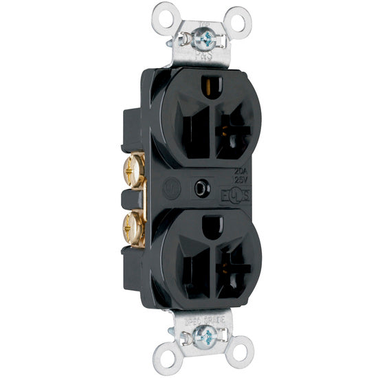 Legrand CRB5362-BK | Pass and Seymour | 20A 125V CONSTRUCT DUPLEX RECEPT, Black