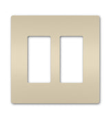 Legrand RWP262LA | Radiant Collection | Radiant Two-Gang Screwless Wall Plate, Light Almond