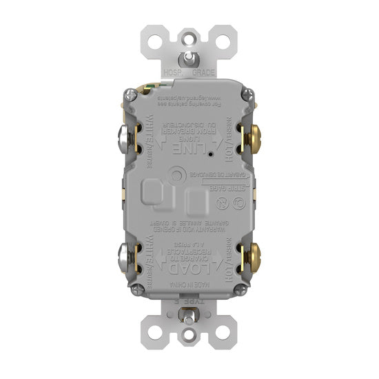 Legrand 1597-TRI | Radiant Collection | Radiant Spec-Grade 15A Tamper-Resistant Self-Test GFCI Receptacle, Ivory