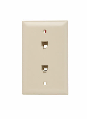 Legrand TPTE2I | On-Q | Communication Device, Single Gang, Two Modular Four Conductor RJ11 Telephone Jacks with Wall Plate, Ivory