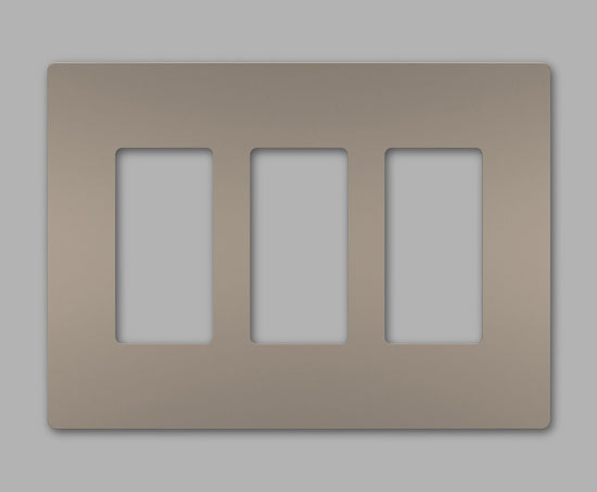 Legrand RWP263NI | Radiant Collection | Radiant Three-Gang Screwless Wall Plate, Nickel