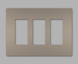 Legrand RWP263NI | Radiant Collection | Radiant Three-Gang Screwless Wall Plate, Nickel
