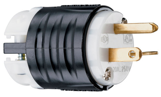 Legrand PS5466-X | Pass and Seymour | STR BLD PLUG 3W 20A 250V B&W PS5466X, Black