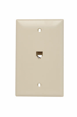Legrand TPTE1I | On-Q | Communication Device, Single Gang Opening Modular Four Conductor Telephone Jack with Wall Plate, Ivory