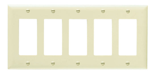 Legrand TP265W | Pass and Seymour | Decorator Openings, Five Gang, White