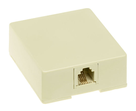 Legrand SMTE14I | On-Q | Surface mount modular RJ11 Telephone Jack, Ivory