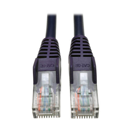Tripp-Lite N001-003-PU | Cat5e 350 MHz Snagless Molded (UTP) Ethernet Cable (RJ45 M/M) - Purple, 3 ft. (0.91 m)