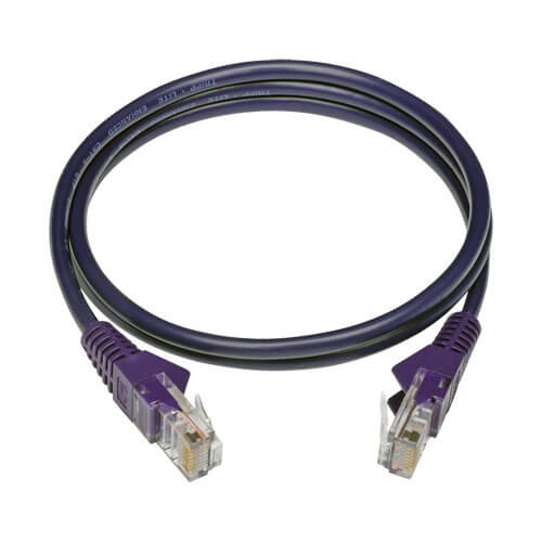 Tripp-Lite N001-003-PU | Cat5e 350 MHz Snagless Molded (UTP) Ethernet Cable (RJ45 M/M) - Purple, 3 ft. (0.91 m)