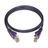 Tripp-Lite N001-003-PU | Cat5e 350 MHz Snagless Molded (UTP) Ethernet Cable (RJ45 M/M) - Purple, 3 ft. (0.91 m)