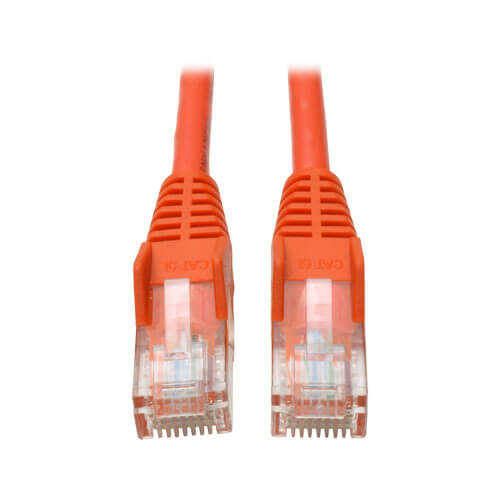 Tripp-Lite N001-010-OR | Cat5e 350 MHz Snagless Molded (UTP) Ethernet Cable (RJ45 M/M) - Orange, 10 ft. (3.05 m)