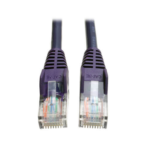 Tripp-Lite N001-010-PU | Cat5e 350 MHz Snagless Molded (UTP) Ethernet Cable (RJ45 M/M) - Purple, 10 ft. (3.05 m)