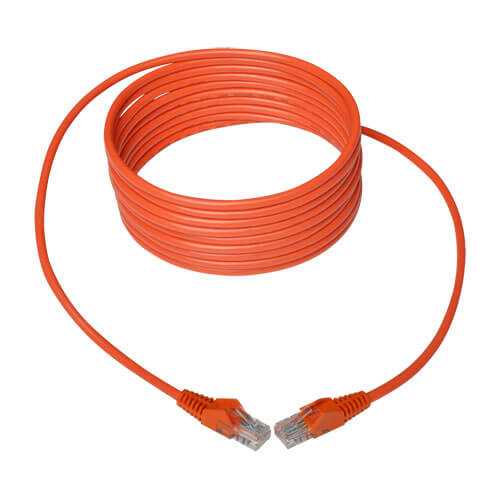 Tripp-Lite N001-015-OR | Cat5e 350 MHz Snagless Molded (UTP) Ethernet Cable (RJ45 M/M) - Orange, 15 ft. (4.57 m)