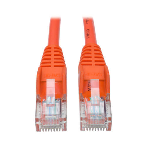 Tripp-Lite N001-025-OR | Cat5e 350 MHz Snagless Molded (UTP) Ethernet Cable (RJ45 M/M) - Orange, 25 ft. (7.62 m)
