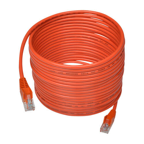 Tripp-Lite N001-025-OR | Cat5e 350 MHz Snagless Molded (UTP) Ethernet Cable (RJ45 M/M) - Orange, 25 ft. (7.62 m)