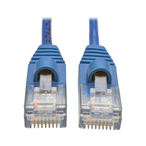 Tripp-Lite N001-S01-BL | Cat5e 350 MHz Snagless Molded Slim (UTP) Ethernet Cable (RJ45 M/M) - Blue, 1 ft. (0.31 m)