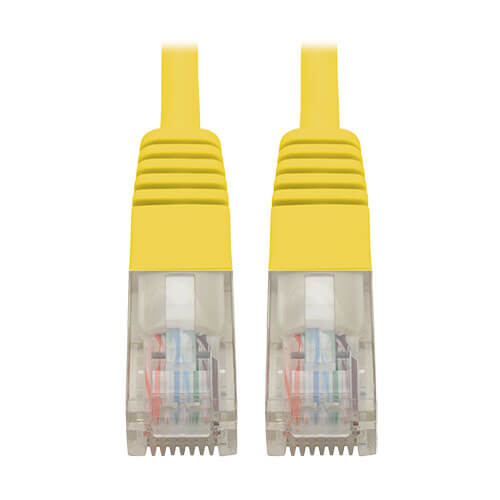 Tripp-Lite N002-002-YW | Cat5e 350 MHz Molded (UTP) Ethernet Cable (RJ45 M/M) - Yellow, 2 ft. (0.61 m)