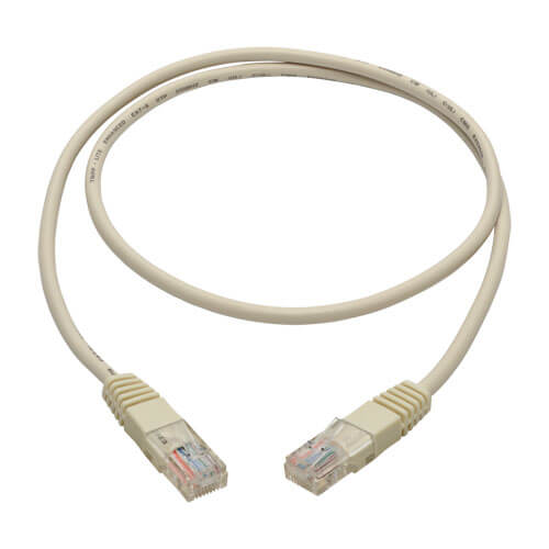 Tripp-Lite N002-003-WH | Cat5e 350 MHz Molded (UTP) Ethernet Cable (RJ45 M/M) - White, 3 ft. (0.91 m)