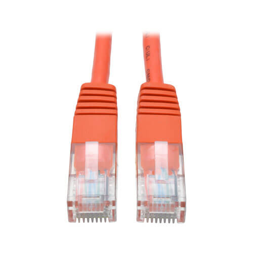 Tripp-Lite N002-014-OR | Cat5e 350 MHz Molded (UTP) Ethernet Cable (RJ45 M/M) - Orange, 14 ft. (4.27 m)