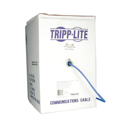 Tripp-Lite N020-01K-BL | Cat5e 350 MHz Stranded-Core (UTP) PVC Bulk Ethernet Cable - Blue, 1000 ft. (304.8 m), TAA