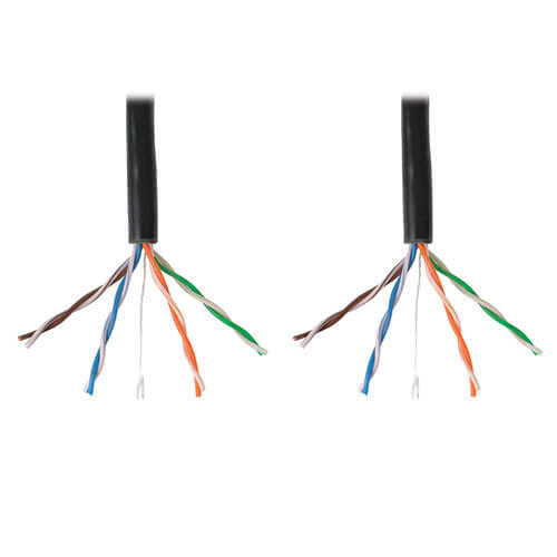 Tripp-Lite N022-01K-BK | Cat5e 350 MHz Solid-Core (UTP) PVC Bulk Ethernet Cable - Black, 1000 ft. (304.8 m), TAA