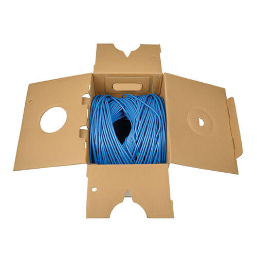 Tripp-Lite N022-01K-BL | Cat5e 350 MHz Solid-Core (UTP) PVC Bulk Ethernet Cable - Blue, 1000 ft. (304.8 m), TAA
