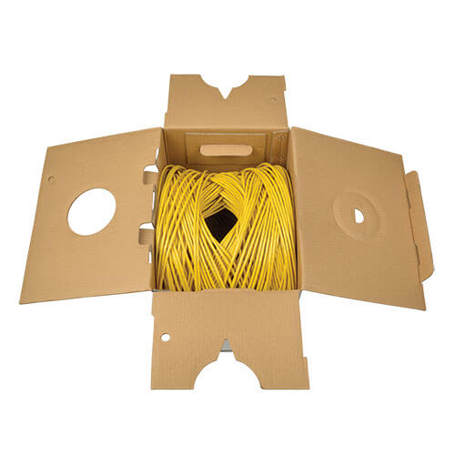 Tripp-Lite N022-01K-YW | Cat5e 350 MHz Solid-Core (UTP) PVC Bulk Ethernet Cable - Yellow, 1000 ft. (304.8 m), TAA